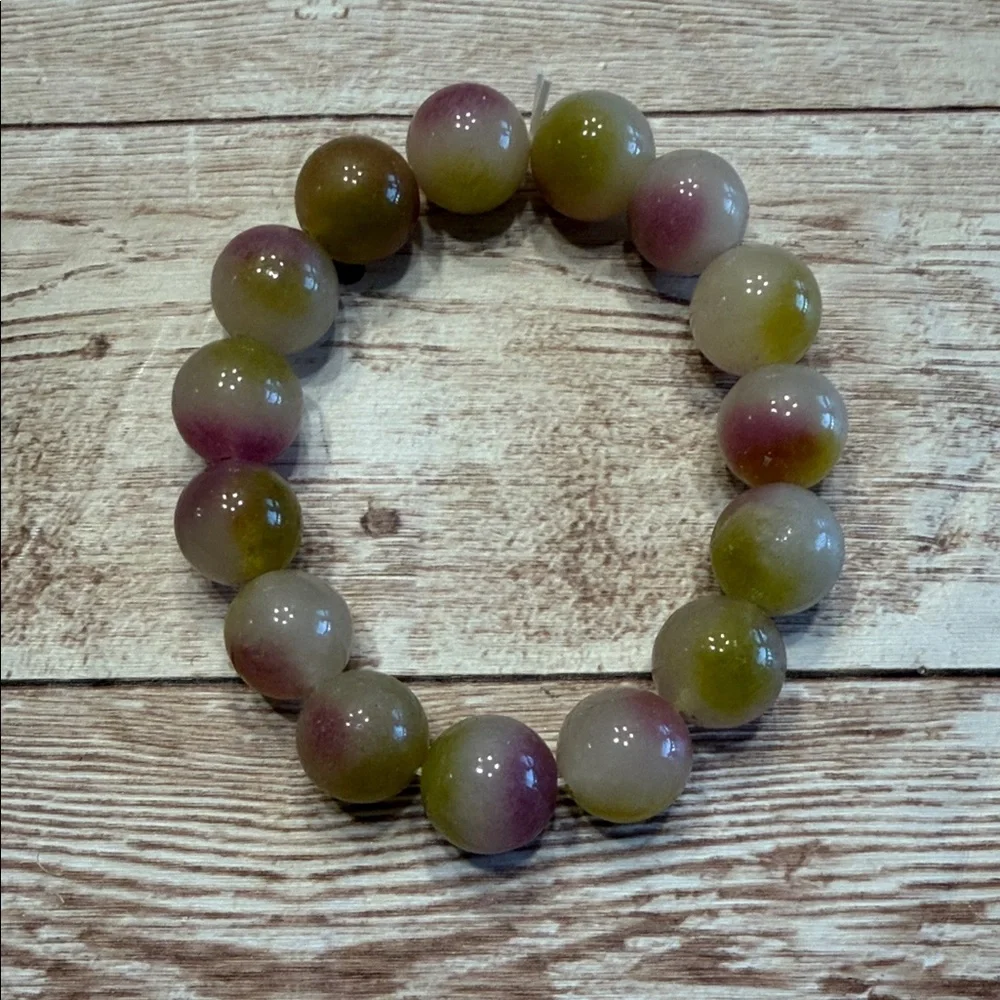 Yanyuan Agate Elastic Band Beaded Bracelet